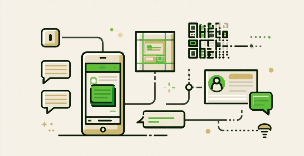 LINE公式初心者が友だち追加やメッセージ導線を整えるイメージ